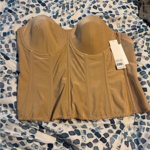 Dominique Strapless Beige Bandeau